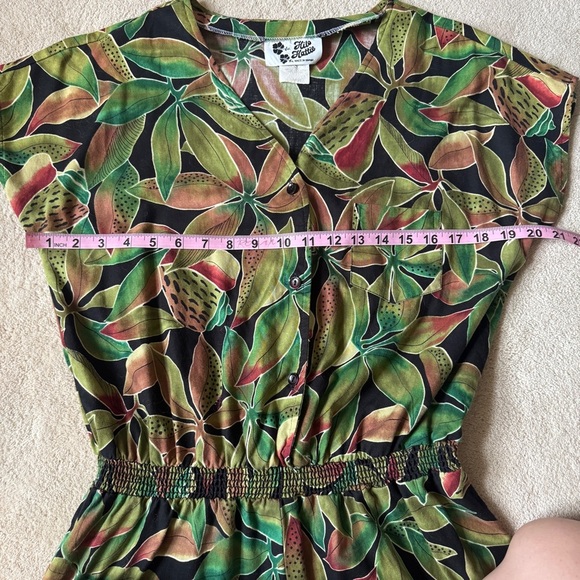 Vintage Hilo Hattie Hawaiian Print Romper 100% Cotton L - Picture 11 of 13
